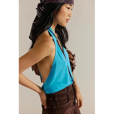 Liza Top at Free People in Turquoise Touch, Size: Medium
