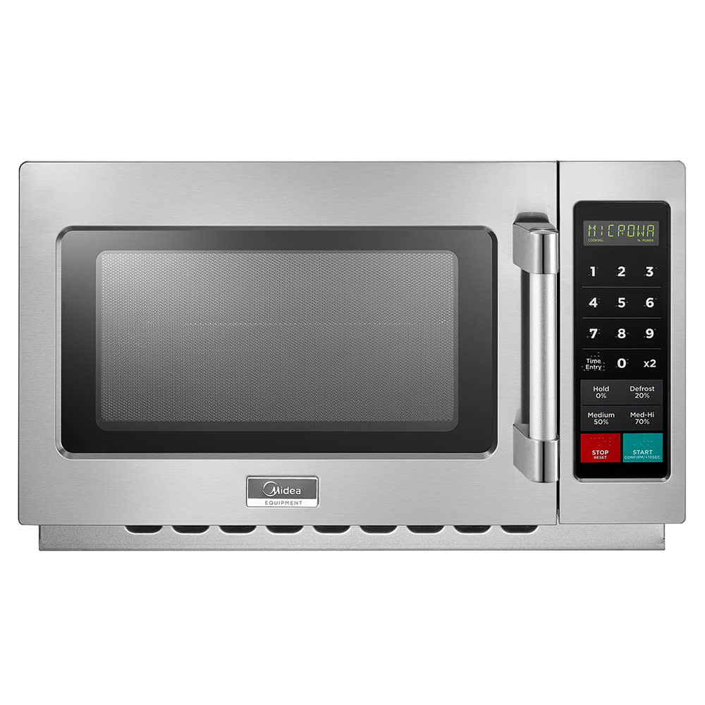 Midea 1034N1A 1000w Commercial Microwave with Touch Pad, 120v, Touchpad Control, Stainless Steel