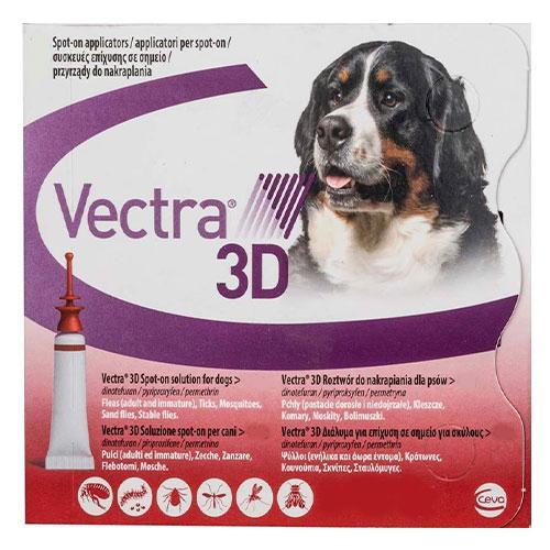 Vectra 3d pour les très grands chiens de plus de 88lbs 3 doses