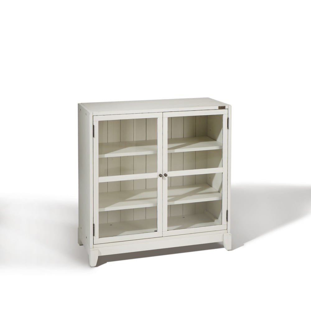 Vitrine 2 portes vitrées en pin blanche