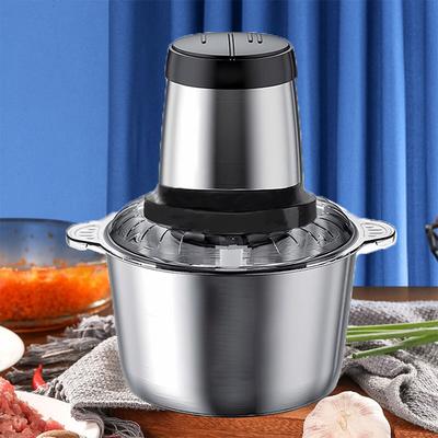 TEMU 3l Stainless Steel Electric Food Processor, Multifunctional Meat Grinder, Vegetable Chopper, Fruit Mincer, And Nut Crusher, With Interchangeable Blades, For Kitchen Appliance