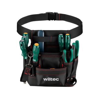 TEMU Wiltec Tool Belt Pouch 24 X 28 Cm Up To 15 Kg, Tool Belt Pouch 7 Compartments, Tool Pouch With Adjustable Belt, Work Bag Image