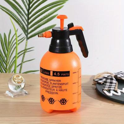 TEMU 1pc Pressure Sprayer For Plants - 2l Capacity, Adjustable Nozzle, Ideal For Home Gardening, Disinfection & Watering, Durable Plastic, Orange & , Garden Sprayer|sprayer Bottle|ergonomic Handl Image