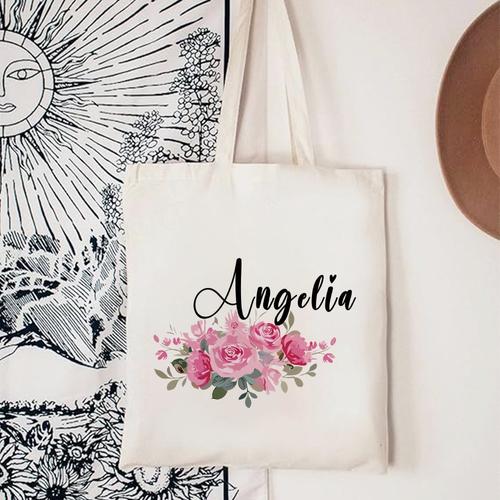 TEMU Sac à Dos Personnalisé avec Nom de Fleur, Cadeau pour d', Sac à Dos sur Mesure pour Mariage ou Enterrement de Vie de Fille, Cadeau Personnalisée pour Elle - Article Imprimé
