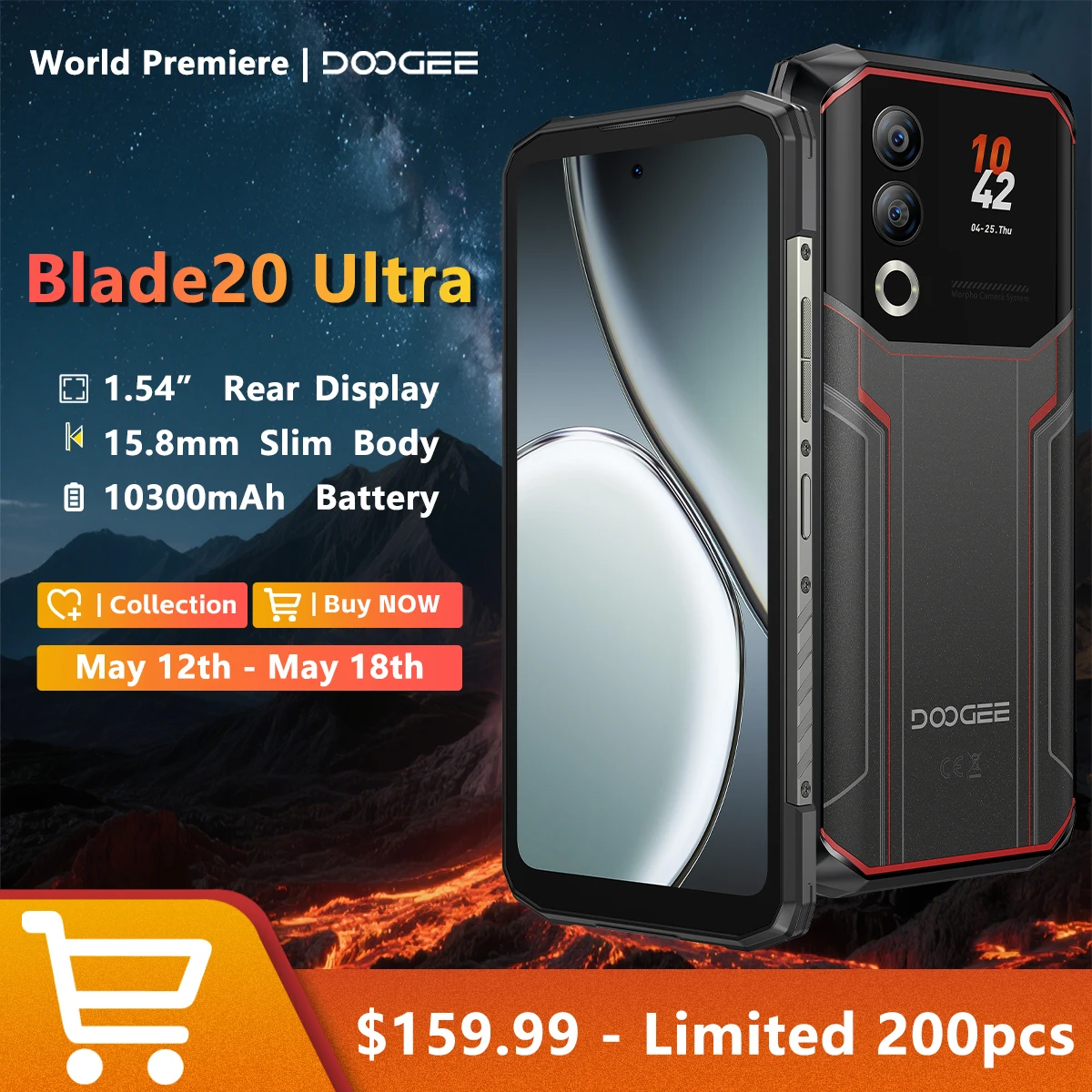 DOOGEE Blade20 Smartphone Ultra robuste 6.6 