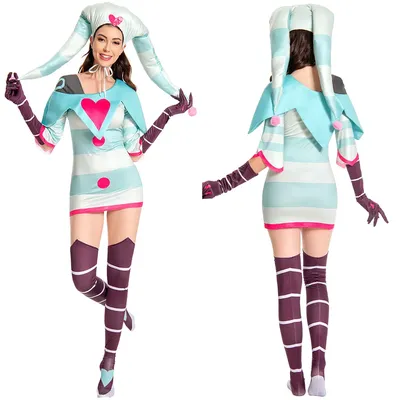 Fizzarolli Cosplay Kostüm Cartoon Boss Fantasia Frauen Pyjamas Kleid Hut Kappe Outfits Halloween Image