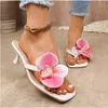 Marke Schuhe Weiblichen Sommer Neue Stil Elegante Blumen Design frauen Hausschuhe Casual Modische