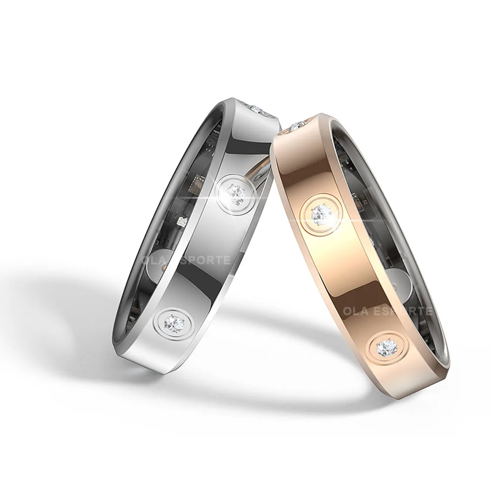 Modischer Smart-Ring für Männer und Frauen, Herzfrequenz-Blutsauerstoff, Schlafüberwachung, 5ATM wasserdicht, Multisport-Modus-Smartring für Android iOS Image