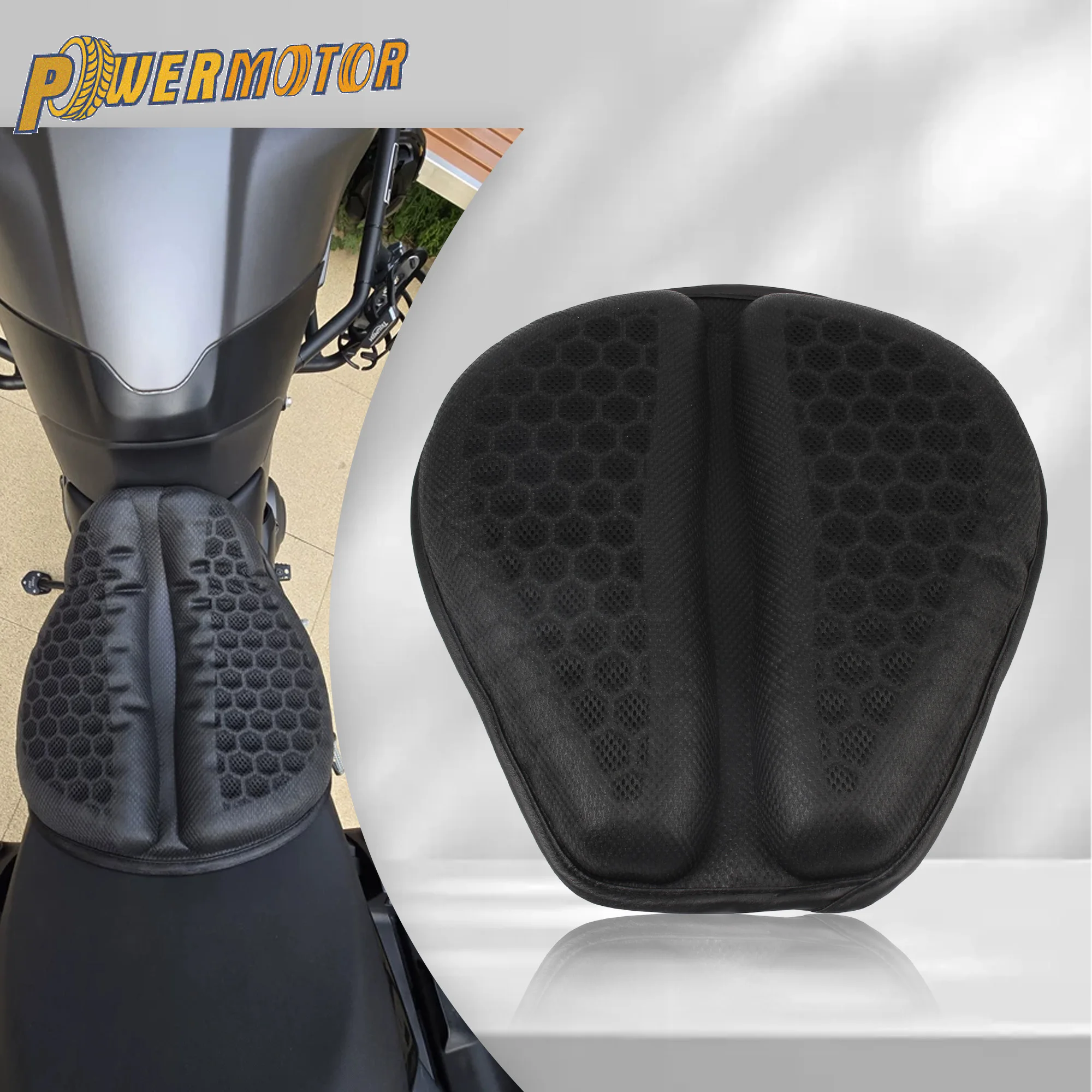 3D Honeycomb Motorrad Sitzkissen Anti-Rutsch Motorrad Gel Sitzkissen für Druckentlastung Lange Fahrten Universal Zubehör
