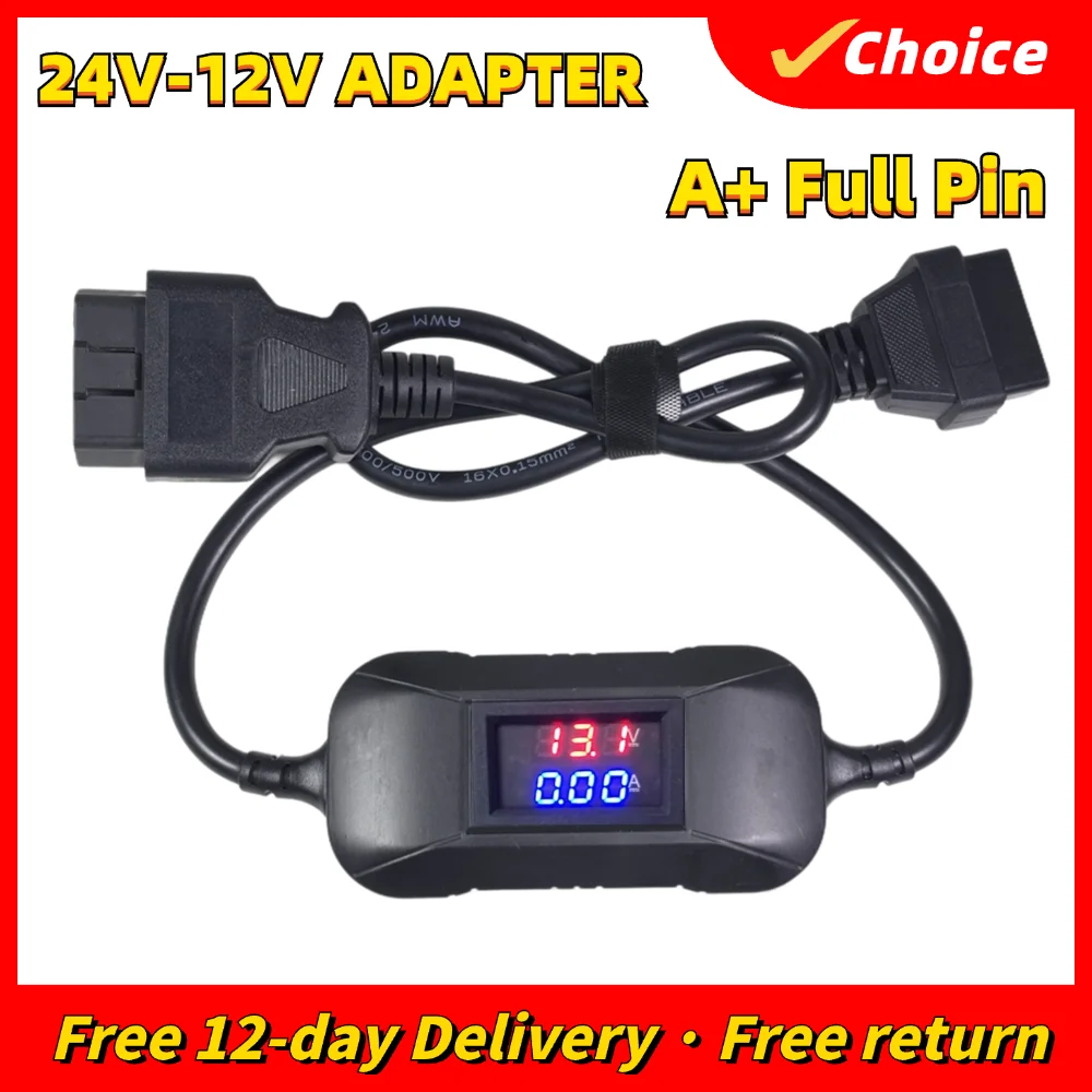 24V auf 12V Heavy Duty Truck Diesel Adapter Anschlusskabel Verwendung für Launch Truck easydiag 2.0/ 3.0/GOLO und für Thinkdiag Scanner Image