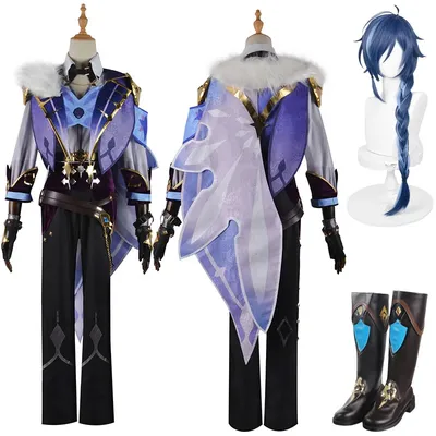 Kaeya Genshin Cosplay Kostüm Männer Frauen Rollenspiel Uniform Anime Party Outfit Kaeya Perücke Image