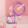 Sanrio Hello Kitty Anime Bruchsichere Datenkabelhülle für Apple 18/20W Ladegerät Dekoration
