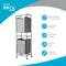Birdrock Home Rolling 2-Tier Vertical Laundry Hamper Sorter - Cart With Double Basket Sections And