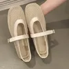Fischernetz Hohl frauen Schuhe Sommer Neue Karree Flach Mund Flache Mesh Casual Mary Jane Weiche