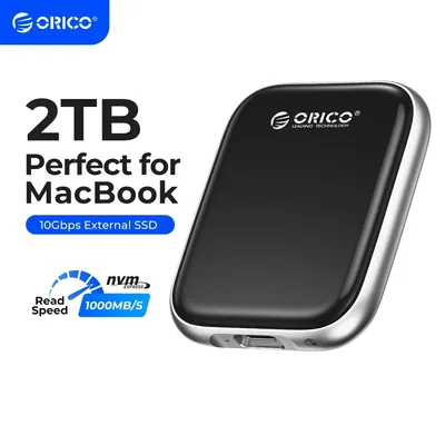 ORICO 2TB Portable SSD Up to 2000MB/s External Solid State Drive, USB 3.2 Gen 2x2 20Gbps with 2 in 1 USB C Cable for MacBook