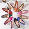 Frühling Herbst Mode Spitz Damen Schuhe Weiblichen Flachen Mund Pu Leder frauen Schuhe Große Größe