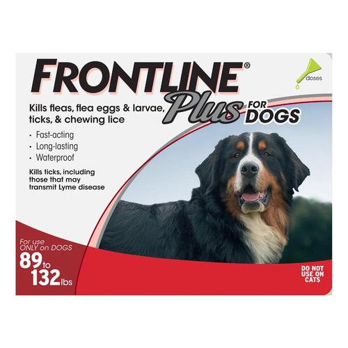 Frontline Plus Extra Große Hunde über 89 lbs (Rot) 6 Dosen