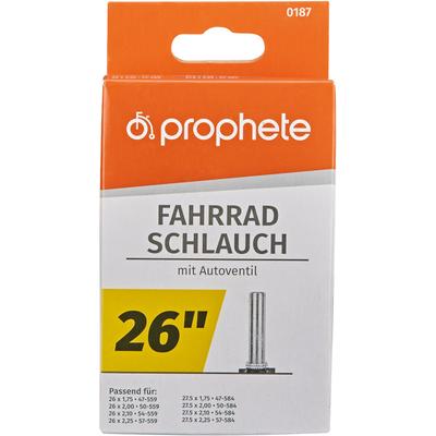 Fahrradschlauch PROPHETE "Fahrradschlauch", schwarz (farbe}), Fahrradschläuche, 48mm, Autoventil (AV), 26 Zoll (66,04cm) Image