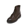 Stiefelette MARC O'POLO "aus edlem Rindleder", Damen, Gr. 46, braun (schwarz braun), Obermaterial: 100% Leder (Rind), unifarben, Schuhe