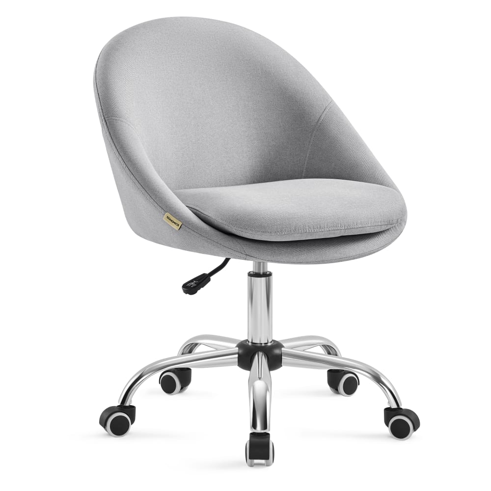 Fauteuil pivotant réglable acier polyester gris