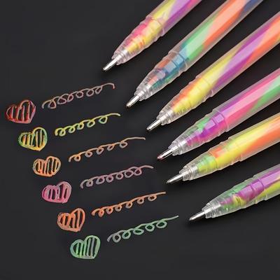 TEMU 6pcs Colorful Glitter Gel Pens For Greeting Cards, Scrapbooking & Holiday Crafts - Fine Tip, Quick-dry Ink, Craft Gel Pens | Vibrant Gel Pens | Colorful Ink Pens, Cute Pens Image