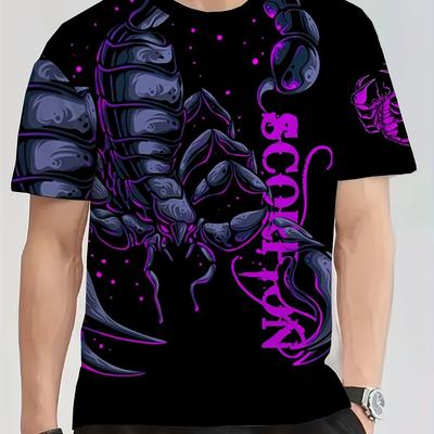 "TEMU 3d Print Graphic T-shirt - "" Design, Green & Black, Casual Streetwear For Adults, Comfortable Short Sleeve Tee, Casual Wear | Graphic Tee | , Shirt" Image