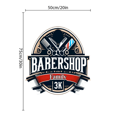 "TEMU Custom Car Hood Decal - Self-adhesive, Waterproof Sticker For Plastic, Glass, Metal & Ceramic Surfaces, White With Stripes, "barbershop Family 3k" Design, Car Decals" Image