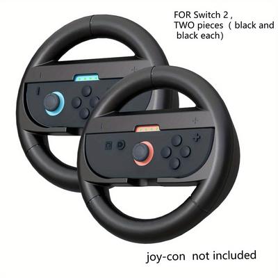 TEMU For Steering Wheel Ns Gamepad Grip Racing Set, 2 Pieces (red And Blue Each) And Black Each Image