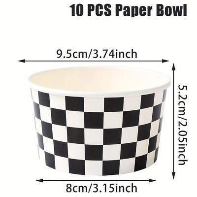 TEMU 10pcs,racing Theme Paper Bowl,racing Theme Party Decorations,wedding Shower Party Decoration,baby Shower Party Supplies,event Party Table Decorations,adults Birthday Party Decor,party Packs Image