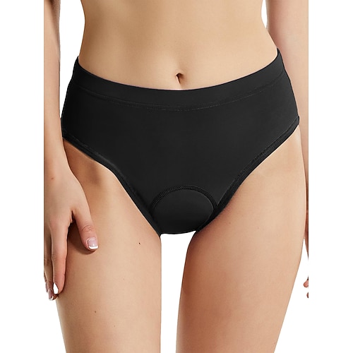 Damen Fahrradunterwäsche-Shorts Fahhrad Slip Formpassend Sport Weich Bequem Schwarz Pfirsich Bekleidung Fahrradbekleidung