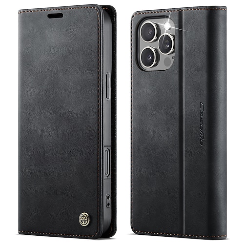 Handy Hülle Handyhüllen Für iPhone 17 Air iPhone 16 15 14 Pro Max Plus iPhone 16e iPhone 13 12 11 Pro Max Mini Magnetische Adsorption Brieftaschenhülle Flip-Cover Magnetisch Vollschutz Ständer TPU Image