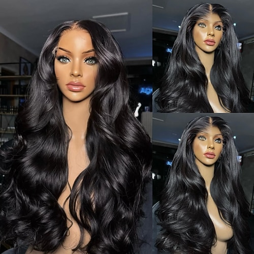 echte HD-Schweizer-Spitze, brasilianisches Remy-Menschenhaar, 5 x 5 HD-Verschlussperücke, ultradünne HD-Spitzenfrontperücken aus Menschenhaar mit gebleichten Knoten und vorgezupftem Babyhaar für Image