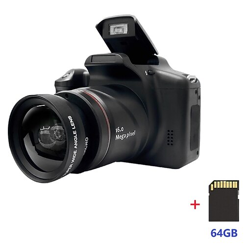 16-Megapixel Digitalkamera Mit 1080P 16X Zoom Digitale Bildstabilisierung Enthält 600mAh Akku 2,4-Zoll abnehmbares Objektiv Heimvideokamera Maximale 128GB Valentinstagsgeschenk Image