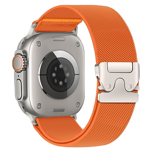 Sportarmband Kompatibel mit Apple Watch Armband 38mm 40mm 41mm 42mm 44mm 45mm 49mm Geflochten Elastisch Metallverschluss Nylon Ersatzarmband für iwatch Ultra 2 Series 9 8 7 SE 6 5 4 3 2 1 iwatch Image