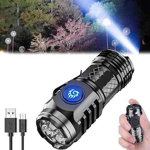 1 Stück 0.5 W Taschenlampen Campinglichter Wasserdicht Natürliches Weiß 5 V 3 LED-Perlen Image