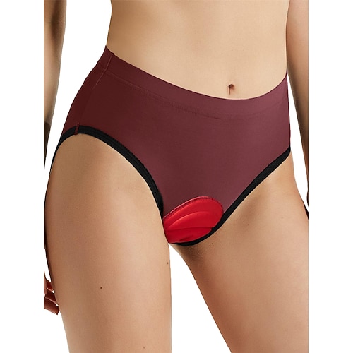 Damen Fahrradunterwäsche-Shorts Fahhrad Slip Formpassend Sport Weich Bequem Schwarz Pfirsich Bekleidung Fahrradbekleidung