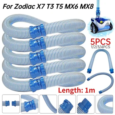 1-5PC Swimming Pool Cleaner Lock Hose Kit Rubber Pool Vacuum Cleaning Pipe for Zodiac X7 T3 T5 MX6 MX8 Swimming Pool Accessories