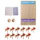 Uqezagpa Horse Race Board Game with 11 Horses Wood Race Game Indoor and Outdoor Board Games for Family Friend Adults