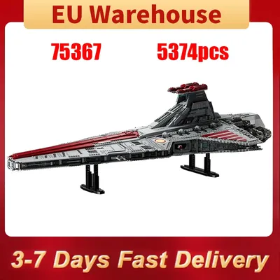 5374 stücke Große Angriff Cruiser Bausteine Set Film Modell Ziegel Spielzeug für Erwachsene Geburtstag Geschenk Kompatibel 75367 Image