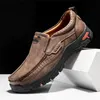 Handgefertigte Schuhe aus echtem Leder, Freizeitschuhe für Herren, flache Plateau-Wanderschuhe, Outdoor-Schuhe, Slipper, große Größe 50