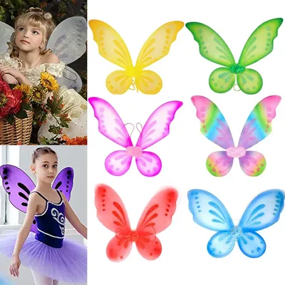 1pc Schmetterling Fee Flügel Kleid Up Flügel Geburtstag Party Favor Zubehör Mädchen Schmetterling Image