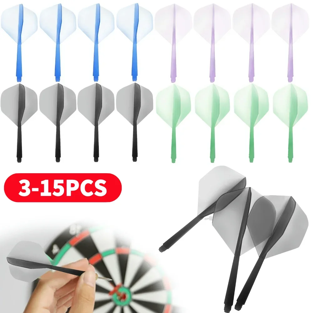 3–15 Stück integrierte Dart-Flights und -Schäfte, Anti-Fall-Professionelle Darts, integrierte Dart-Schaft und Flights aus Kunststoff, Dart-Zubehör Image