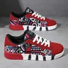 Graffiti Rot Skateboard Turnschuhe Männer Frauen Große Größe 36-46 Plattform Designer Schuhe Mann