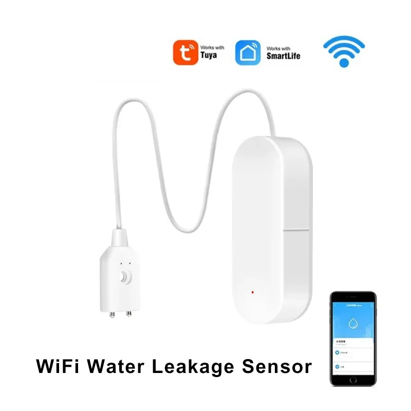 Tuya smart Wasser leck alarm verfügt über Smartphone-Fern überwachungs fähigkeit für effiziente Lecks uche, ldeal für Häuser. Image