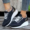 Keile Turnschuhe für Frauen Plattform Casual Schuhe Non Slip Atmungsaktive Frauen Laufschuhe Fashion Lace Up Frauen Sport Schuh Große Größe