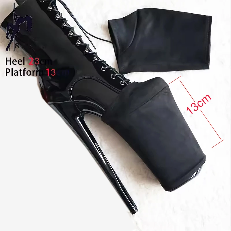 13 cm Plateauschuhe Schutzhülle Sandalen Stiefel Schuhe High Heels Cover Schutz Pole Dance Stiefel Training Verschleißfeste Abdeckung