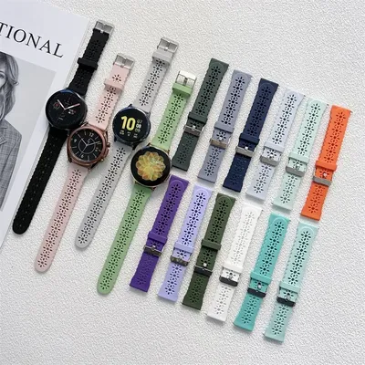 Silikonbänder für Samsung Galaxy Watch 7 6-5-4 Classic/Active 2 40 mm/44 mm Spitze Sport 20 mm 22 mm Armband Huawei GT 5-4-3-2 Image