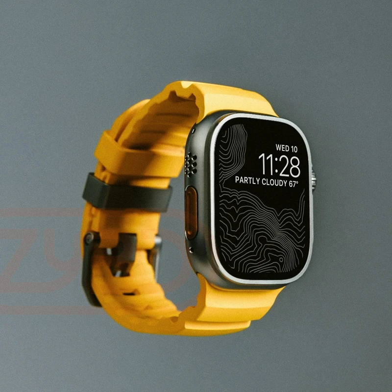 Sport-Silikonarmband für Apple Watch Ultra 2 10 9 8 7 6 SE 5 4 Titan-Metallarmband für iWatch 42 mm 44 mm 45 mm 46 mm 49 mm