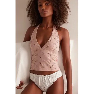 Full Bloom Halter Top by Intimately at Free People in Rose Dust, Size: Small