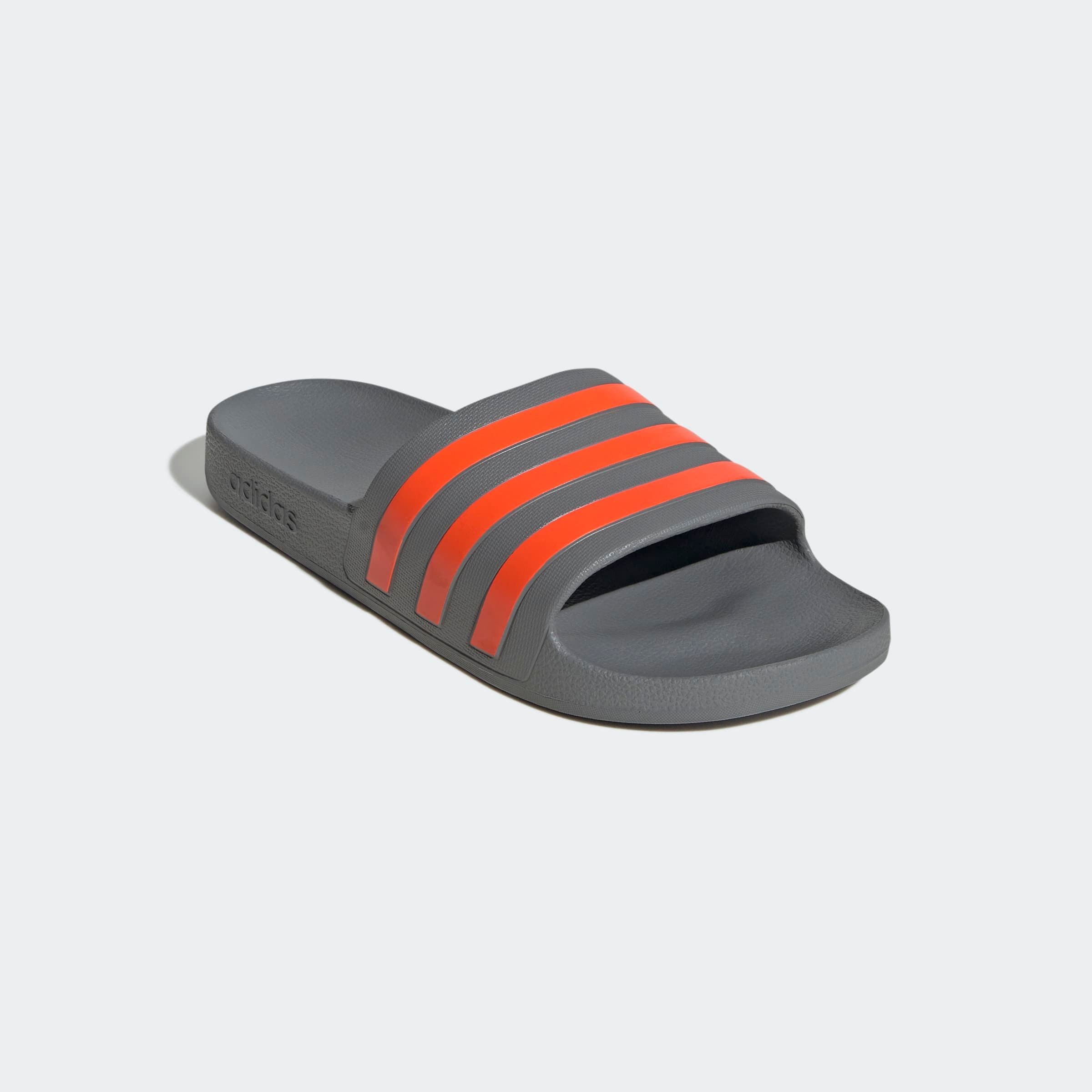 Badesandale ADIDAS SPORTSWEAR "AQUA ADILETTE", Herren, Gr. 46, orange (grau three, impact orange, grau three), Synthetik, Schuhe, World Cup Nations Pack